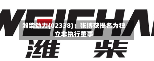 潍柴动力(02338):张博获提名为独立非执行董事-第2张图片
