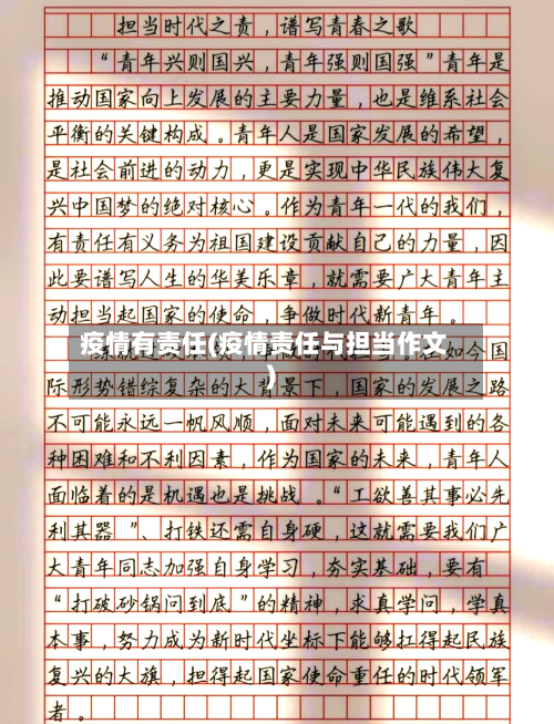 疫情有责任(疫情责任与担当作文)