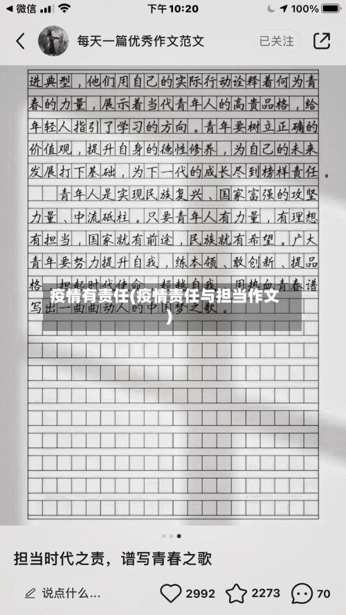 疫情有责任(疫情责任与担当作文)-第3张图片