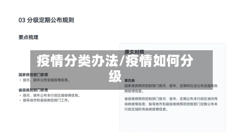 疫情分类办法/疫情如何分级