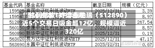 “耐心资本”持续喜欢！红利低波ETF华泰柏瑞（512890）近5个交易日吸金超12亿，规模逼近320亿-第3张图片