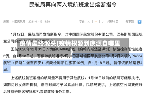 疫情最终源头(疫情根源到底源自哪里)-第2张图片