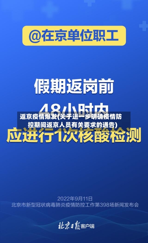 返京疫情爆发(关于进一步明确疫情防控期间返京人员有关要求的通告)-第2张图片