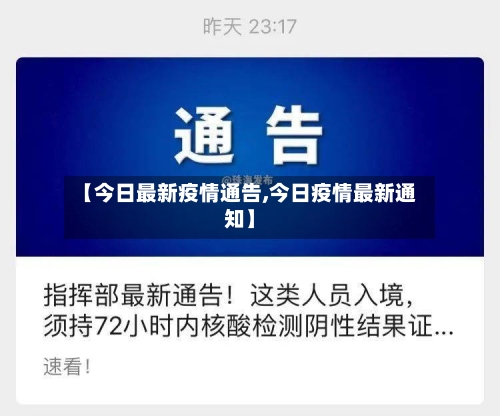 【今日最新疫情通告,今日疫情最新通知】-第3张图片