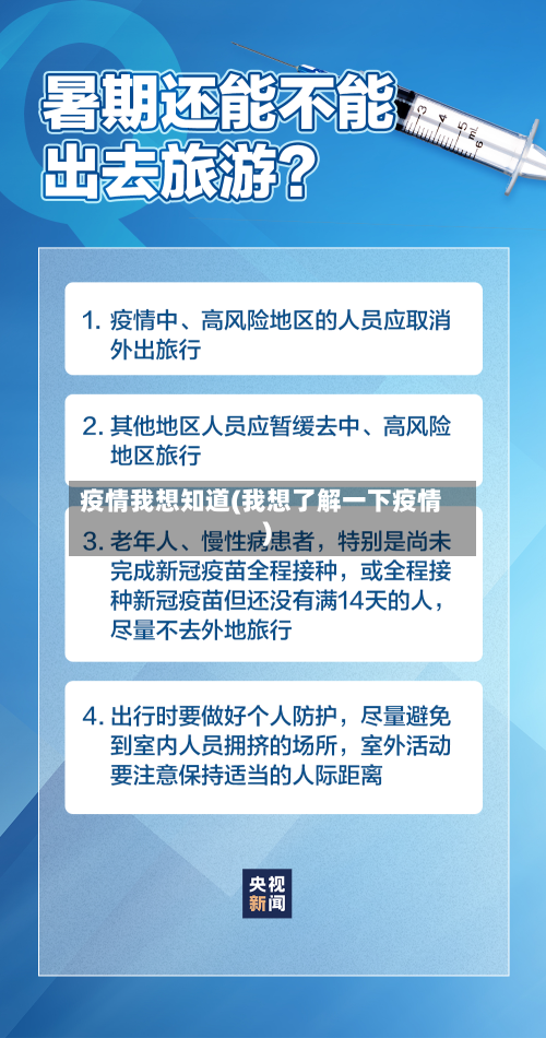 疫情我想知道(我想了解一下疫情)