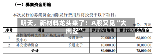 明天，新材料龙头来了！A股又见“大肉签”-第3张图片
