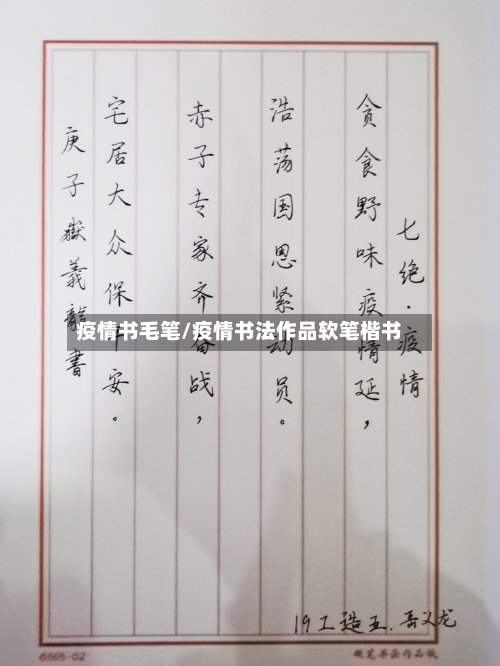 疫情书毛笔/疫情书法作品软笔楷书-第2张图片