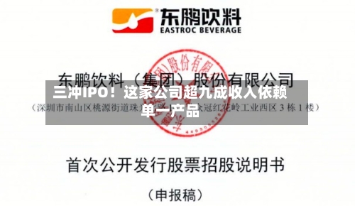 三冲IPO！这家公司超九成收入依赖单一产品-第2张图片