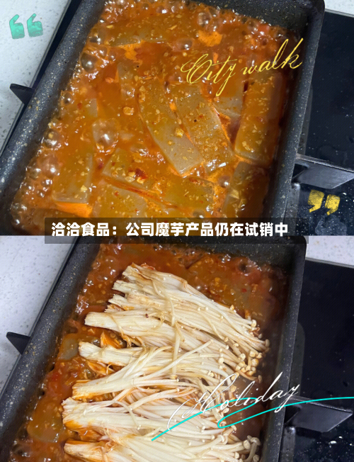 洽洽食品：公司魔芋产品仍在试销中