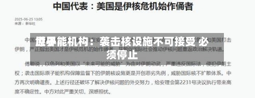 世界原子能机构：袭击核设施不可接受 必须停止-第2张图片