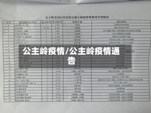 公主岭疫情/公主岭疫情通告