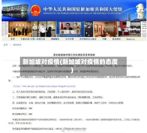 新加坡对疫情(新加坡对疫情的态度)