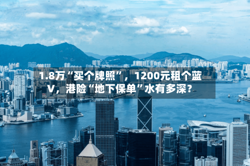 1.8万“买个牌照”，1200元租个蓝V，港险“地下保单”水有多深？