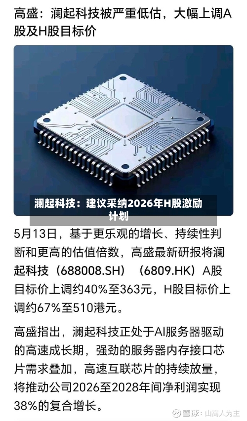 澜起科技：建议采纳2026年H股激励计划