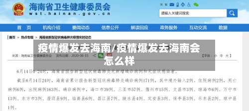 疫情爆发去海南/疫情爆发去海南会怎么样-第3张图片