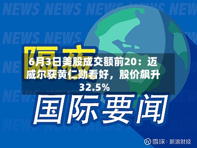 6月3日美股成交额前20：迈威尔获黄仁勋看好，股价飙升32.5%-第2张图片