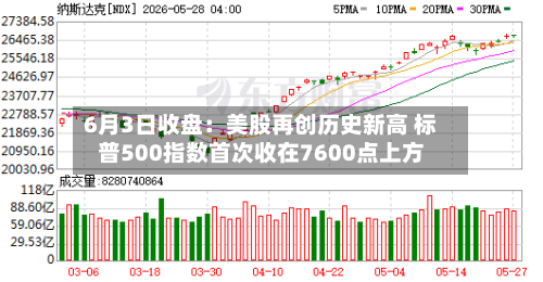 6月3日收盘:美股再创历史新高 标普500指数首次收在7600点上方-第2张图片