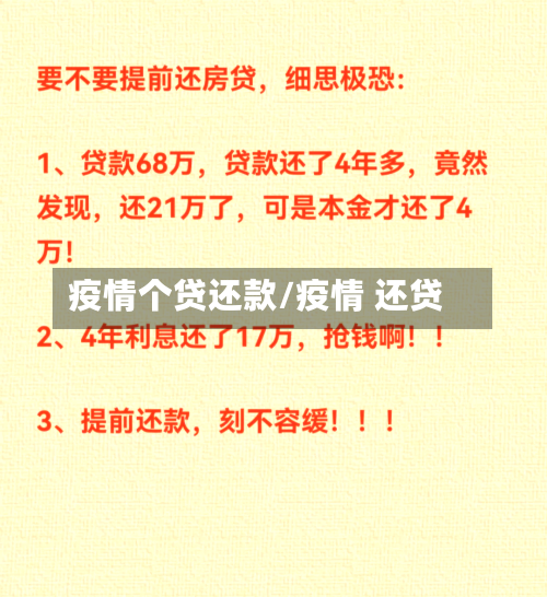 疫情个贷还款/疫情 还贷-第2张图片