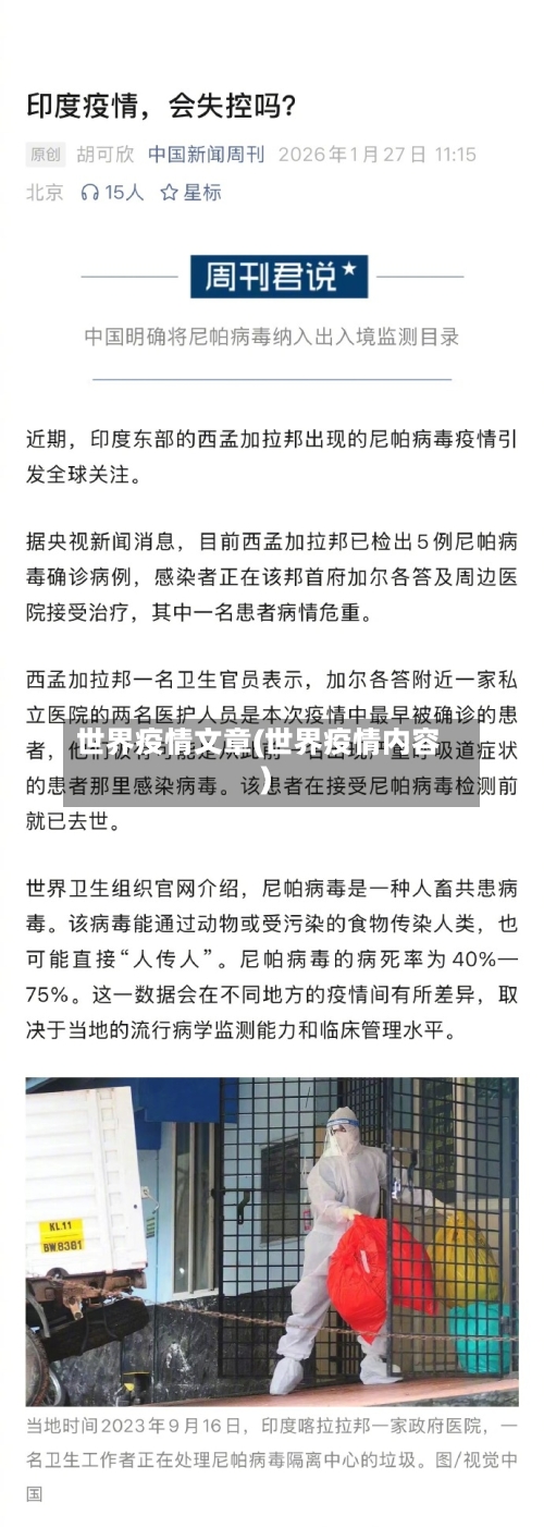 世界疫情文章(世界疫情内容)-第2张图片