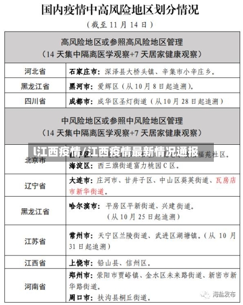 l江西疫情/江西疫情最新情况通报