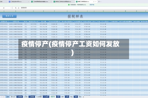 疫情停产(疫情停产工资如何发放)