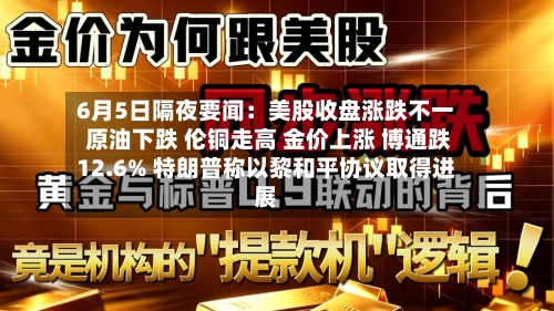 6月5日隔夜要闻：美股收盘涨跌不一 原油下跌 伦铜走高 金价上涨 博通跌12.6% 特朗普称以黎和平协议取得进展