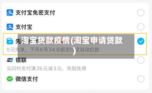 淘宝贷款疫情(淘宝申请贷款)-第2张图片