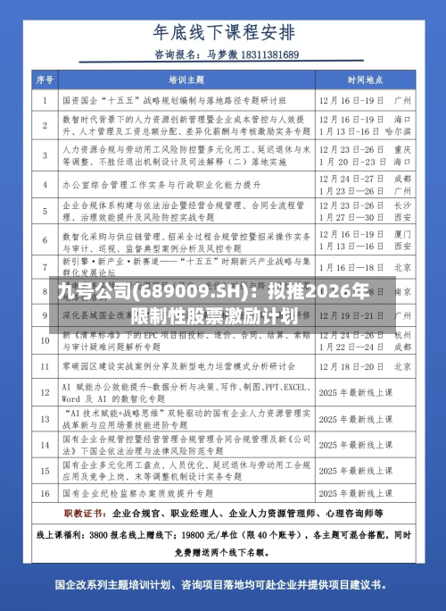 九号公司(689009.SH):拟推2026年限制性股票激励计划-第2张图片