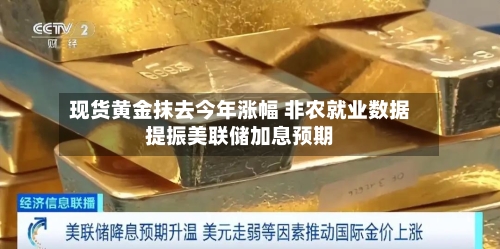 现货黄金抹去今年涨幅 非农就业数据提振美联储加息预期