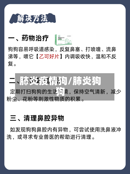 肺炎疫情狗/肺炎狗狗