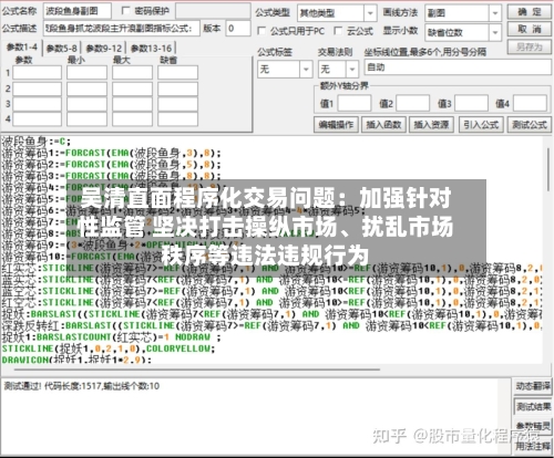 吴清直面程序化交易问题：加强针对性监管 坚决打击操纵市场	、扰乱市场秩序等违法违规行为-第3张图片