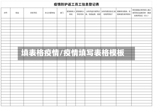 填表格疫情/疫情填写表格模板-第2张图片
