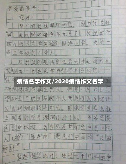 疫情名字作文/2020疫情作文名字