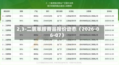 2,3-二氯苯胺商品报价动态(2026-06-07)-第2张图片