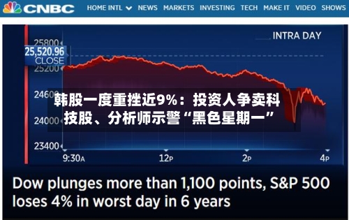 韩股一度重挫近9%：投资人争卖科技股、分析师示警“黑色星期一”