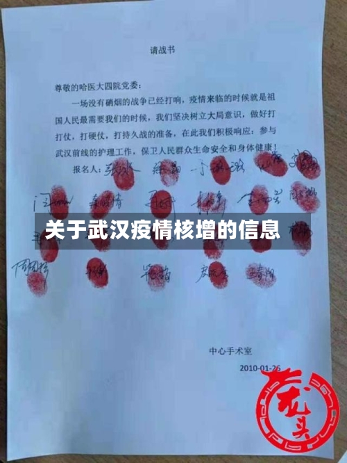 关于武汉疫情核增的信息