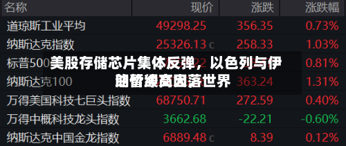 美股存储芯片集体反弹，以色列与伊朗暂缓交火	，世界油价冲高回落-第2张图片