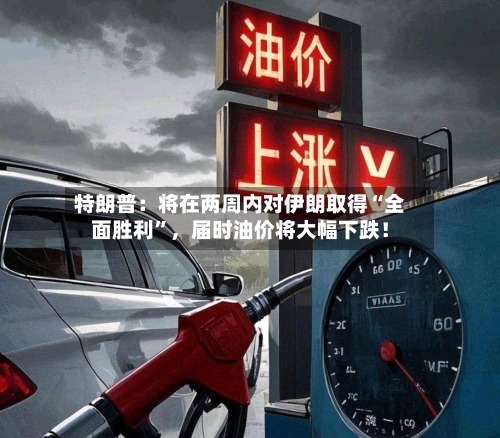 特朗普：将在两周内对伊朗取得“全面胜利”，届时油价将大幅下跌！