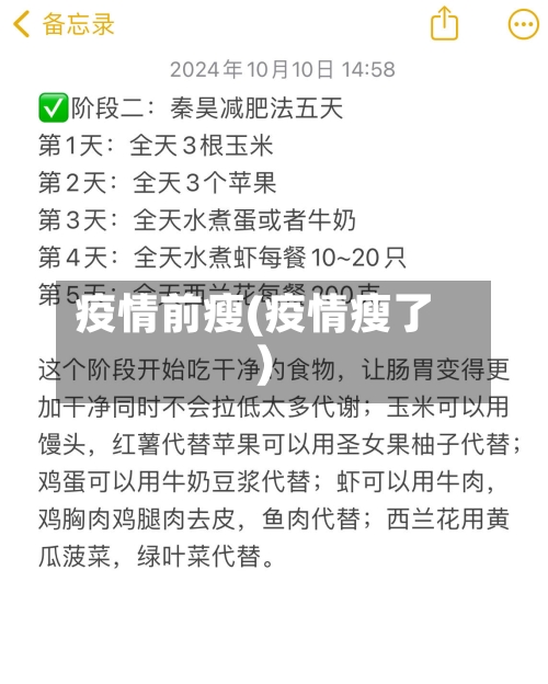疫情前瘦(疫情瘦了)-第2张图片