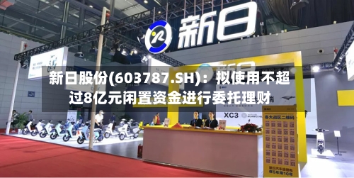 新日股份(603787.SH):拟使用不超过8亿元闲置资金进行委托理财-第2张图片