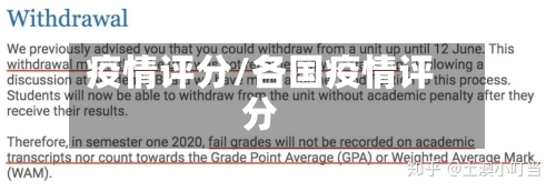 疫情评分/各国疫情评分