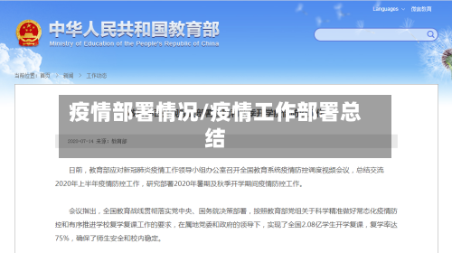 疫情部署情况/疫情工作部署总结