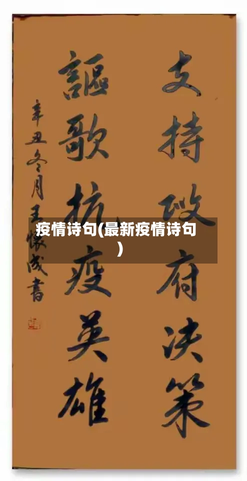 疫情诗句(最新疫情诗句)
