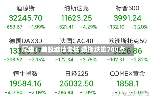 尾盘：美股继续走低 道指跌逾700点