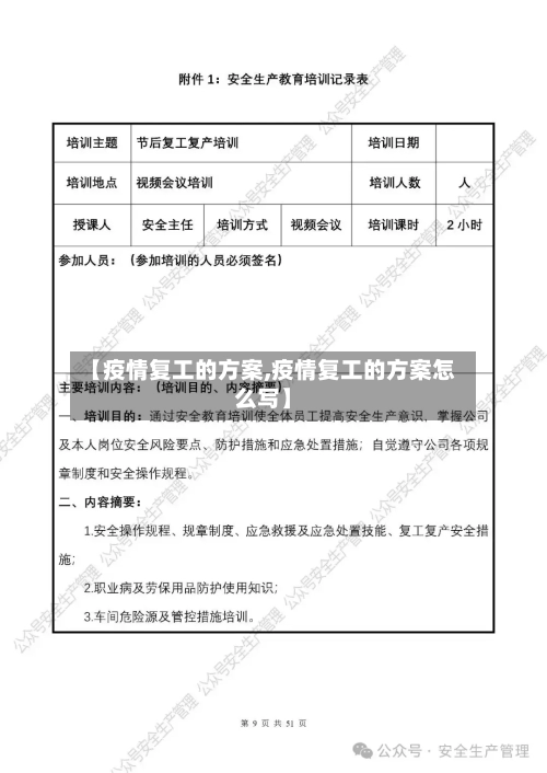 【疫情复工的方案,疫情复工的方案怎么写】-第3张图片