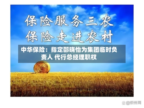 中华保险：指定邵晓怡为集团临时负责人 代行总经理职权-第2张图片