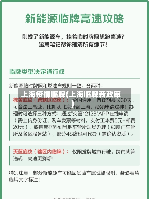 上海疫情临牌(上海临牌新政策)-第2张图片