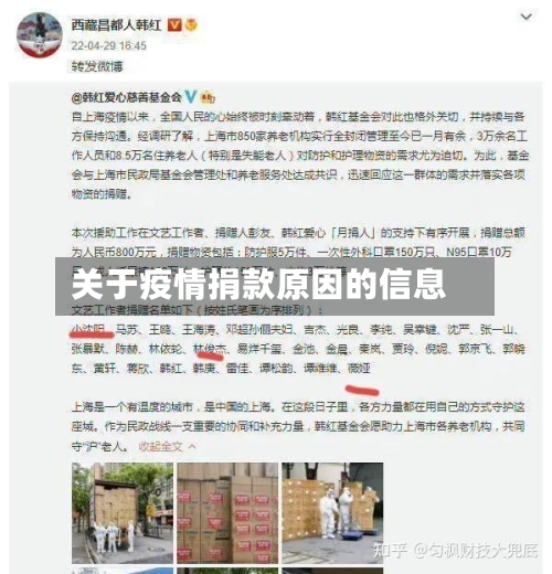 关于疫情捐款原因的信息