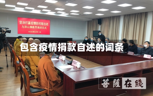 包含疫情捐款自述的词条