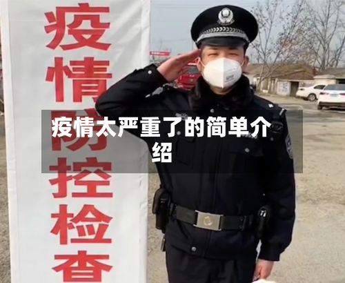疫情太严重了的简单介绍